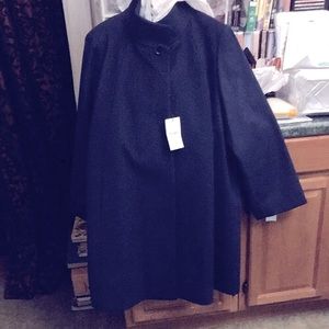 Cinzia Rocca 18w cashmere coat, teal blue